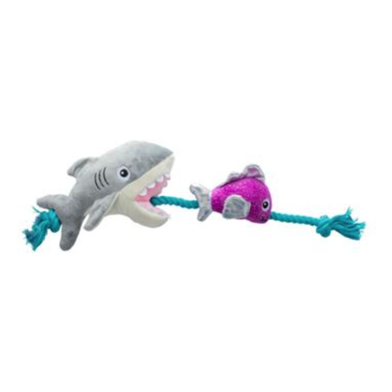 Fringe Shark Bait Plush Dog Toy
