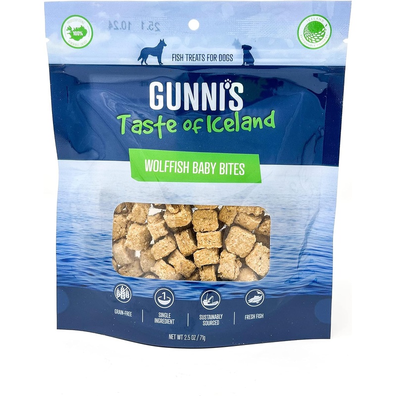 Gunni's Baby Bites Wolffish Treat  2.5 oz