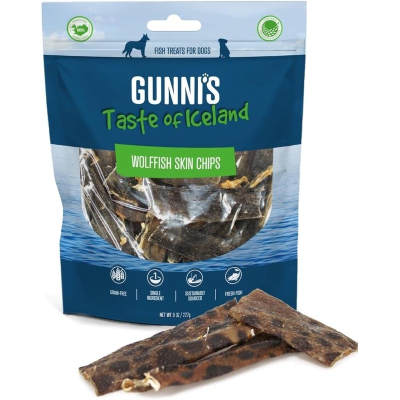 Gunni's Wolffish Skin Chips Treat 9 oz.