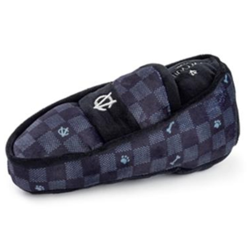 Haute Diggity Black Checker Chewy Vuiton Loafer Toy