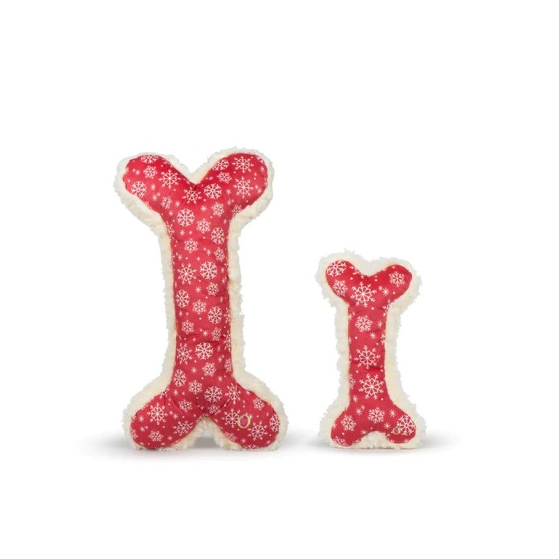 Huggle Hounds Fleece Jingle All the Way 12" Bone