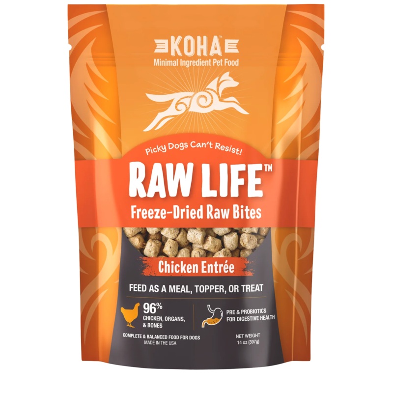 Koha Raw Life Freeze Dried Raw Bites Chicken 14 oz