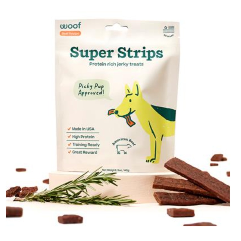 Woof Pet Beef Super Strips 5 oz
