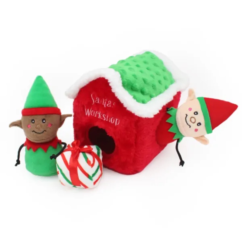 ZippyPaws Holiday Burrow Santa's Workshop