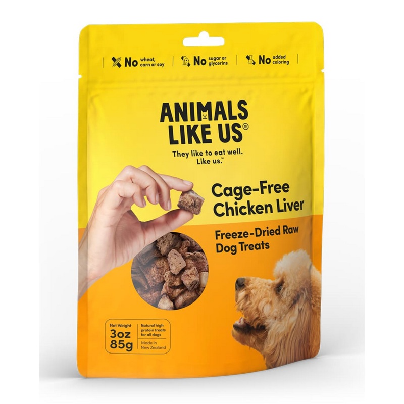 Animals Like Us Freeze Dried Raw Cage-Free Chicken Liver Treat 3 oz