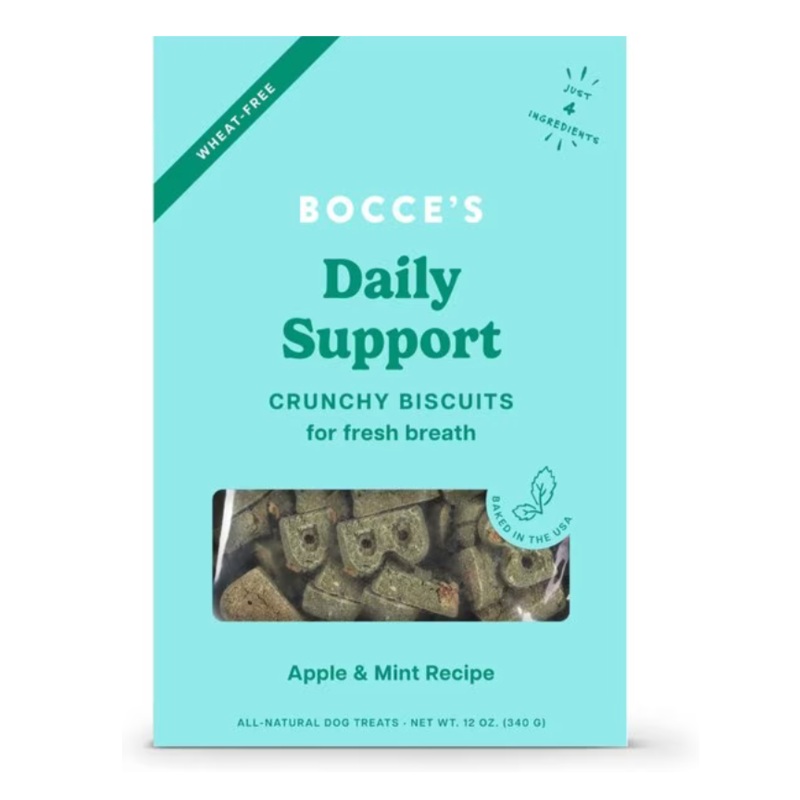 Bocce's Daily Support Biscuits Apple & Mint 12 oz.