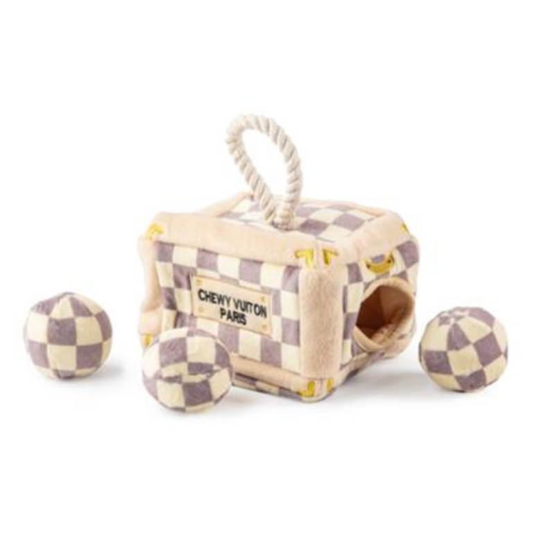 Haute Diggity Checker Chewy Vuiton Trunk Interactive Cooler