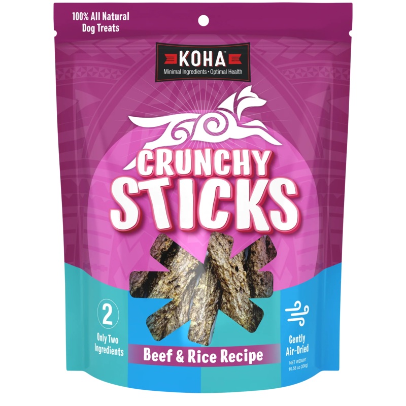 Koha Crunchy Sticks Beef & Rice Treats 10.5 oz.