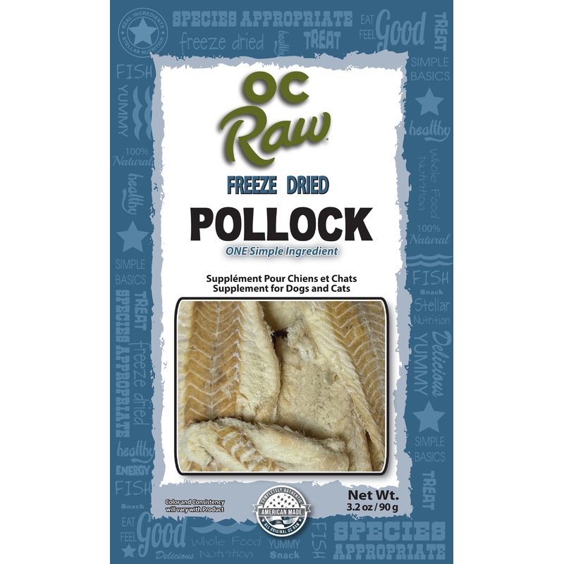 OC Raw Freeze Dried Pollock 3.2 oz.