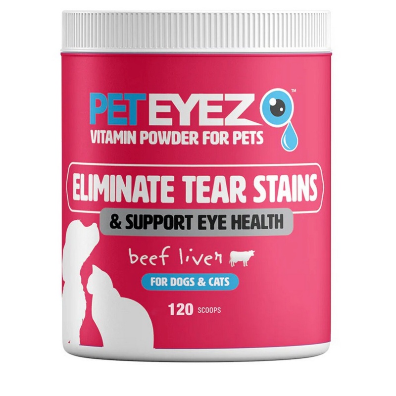 PetEyez Tear Stain Vitamin Powder Supplement Beef 120 Scoop