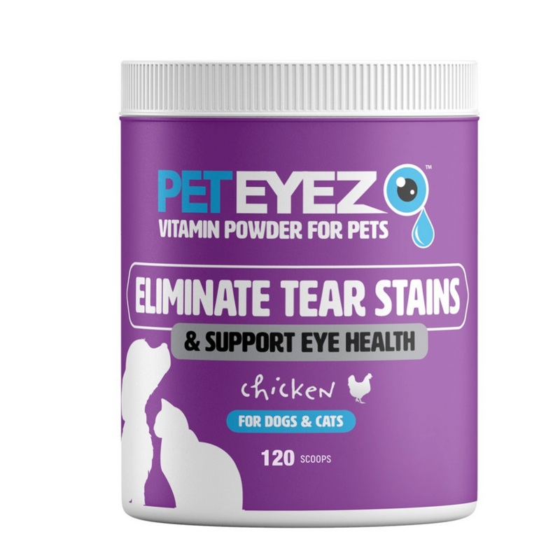 PetEyez Tear Stain Vitamin Powder Supplement Chicken 120 Scoop