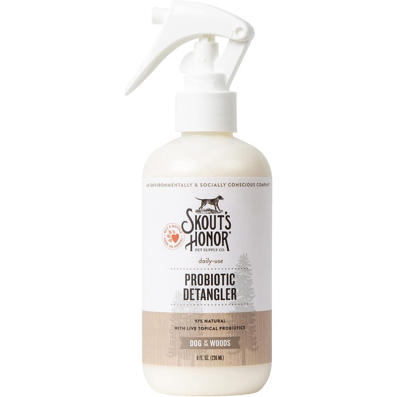 Skout's Honor Dog Probiotic Daily Use Dog of the Woods Detangler 8 oz