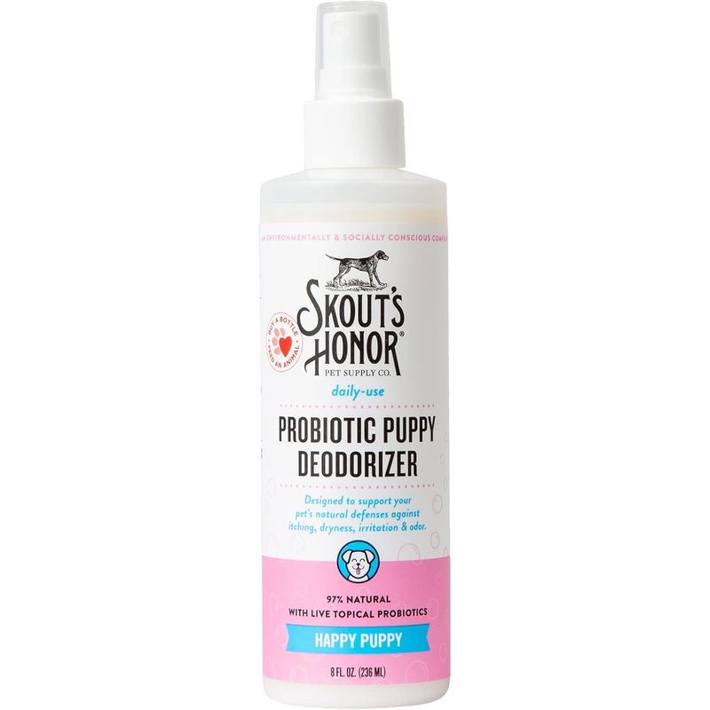 Skout's Honor Dog Probiotic Daily Use Happy Puppy Deodorizer 8 oz