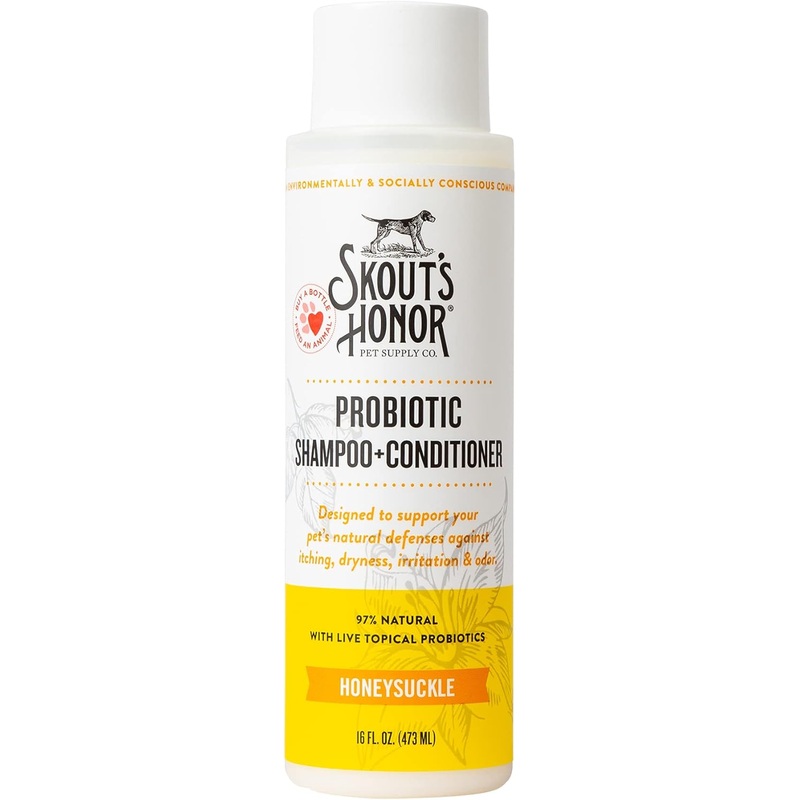 Skout's Honor Dog Probiotic Honeysuckle Shampoo + Conditioner 16 oz