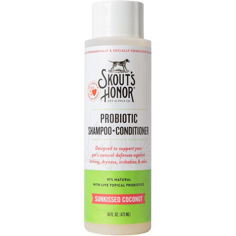 Skout's Honor Dog Probiotic Sunkissed Coconut Shampoo + Conditioner 16 oz