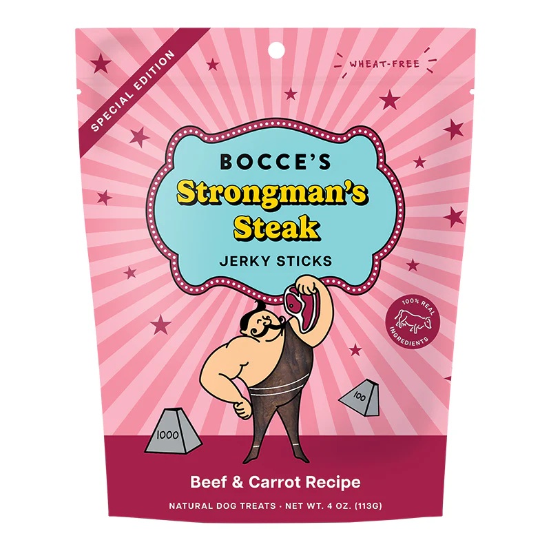 Bocce's Jerky Sticks Strongmans Steak 4 oz.