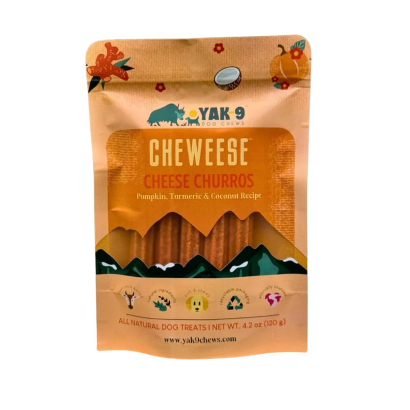 Yak-9 Cheweese Pumpkin, Turmeric & Coconut Churros 5 ct