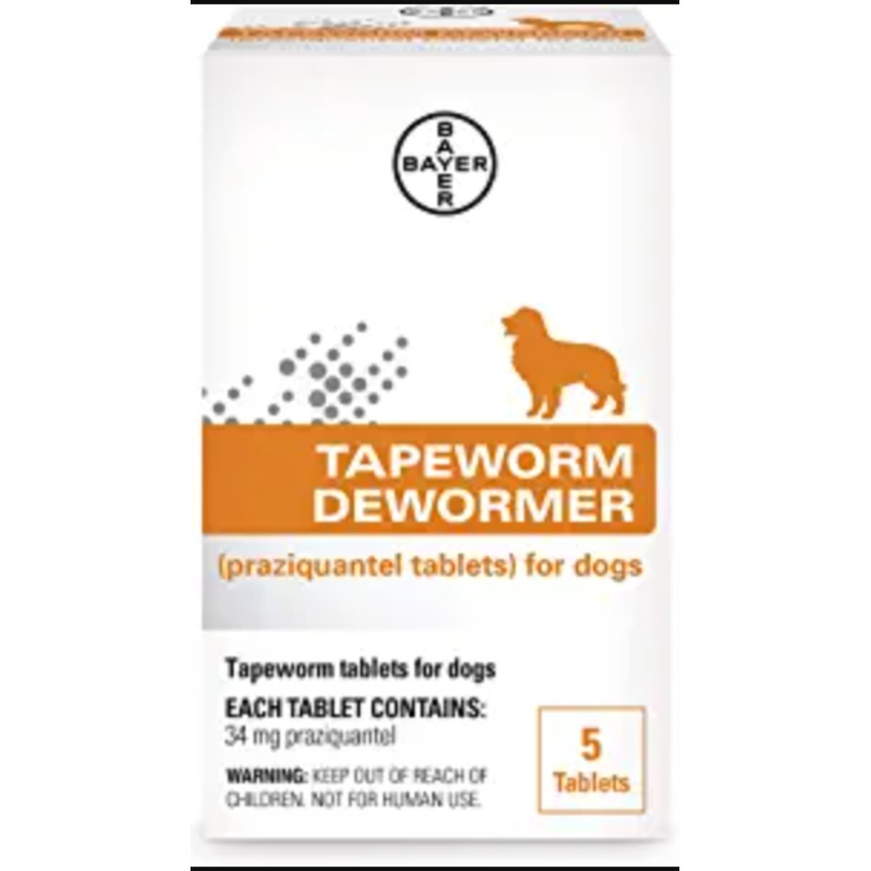 Bayer Tapeworm Dewormer Dogs 5 ct.