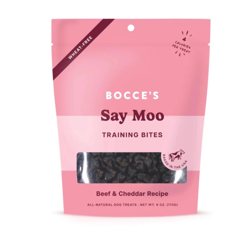 Bocce's Training Bites Say Moo Beef & Cheddar 6 oz.
