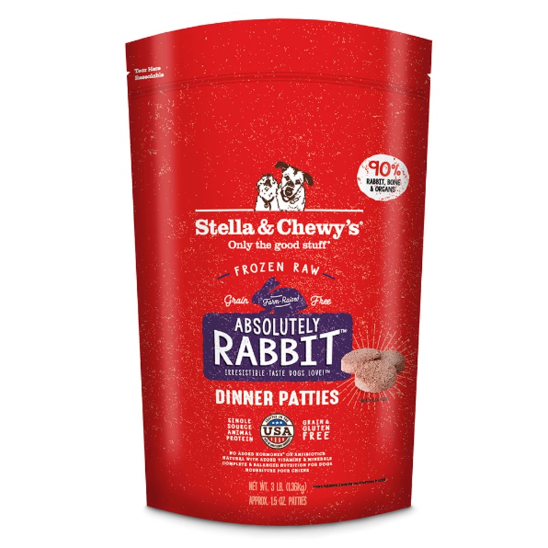 Stella & Chewy's Raw Frozen Absolutely Rabbit Dinner Patties