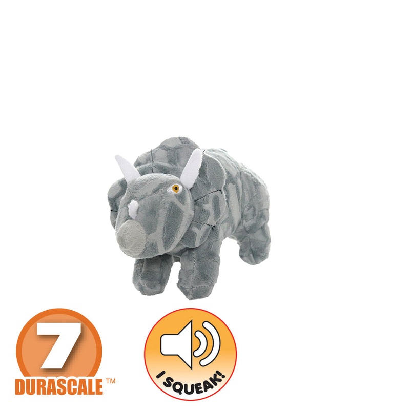 Tuffy Mighty Toy Jr Dinoasaur Triceratops Dog Toy