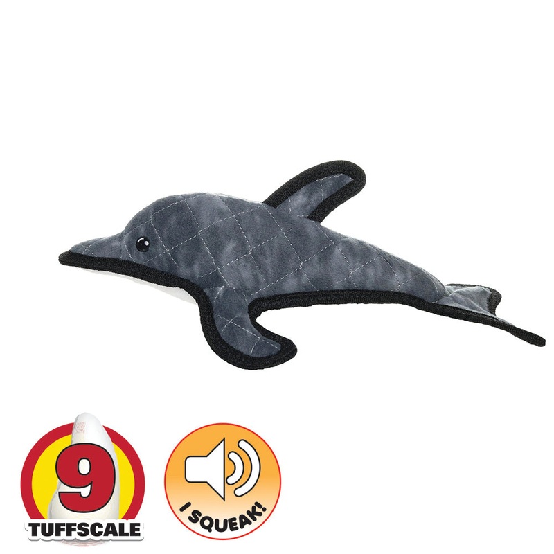 Tuffy Sea Creatures Dolphin Dog Toy