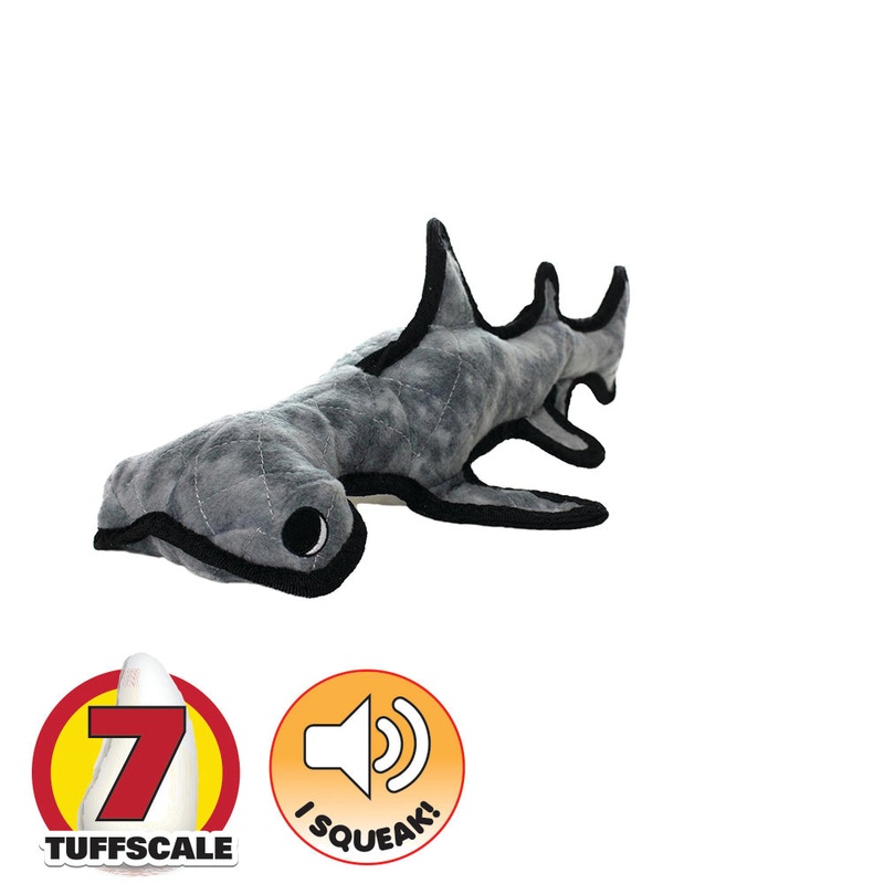 Tuffy Sea Creatures Harley the Hammerhead Shark Dog Toy