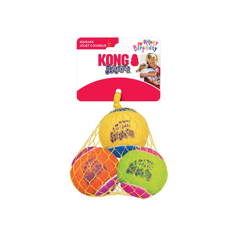 KONG Dog SqueakAir Birthday Balls 3pk