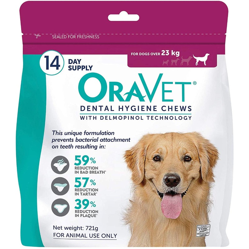 OraVet Dental Hygiene Chews for Dogs Large 14 Count/Day Supply