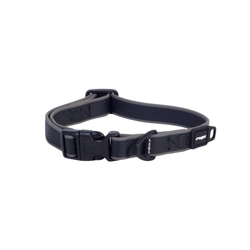 Rogz Amphibian Classic Dog Collar Black