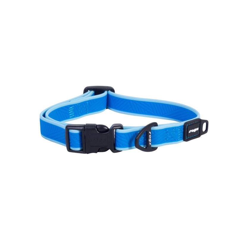 Rogz Amphibian Classic Dog Collar Blue