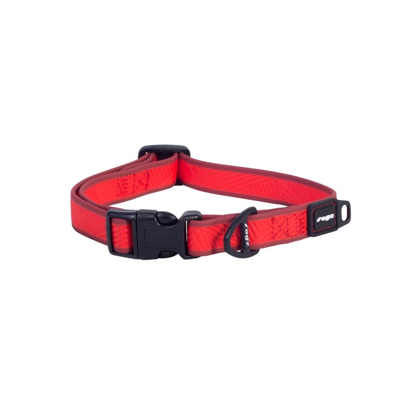 Rogz Amphibian Classic Dog Collar Red