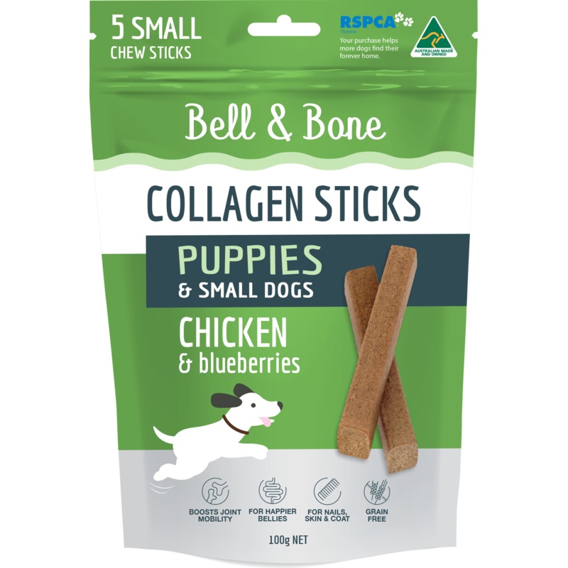 Bell & Bone Collagen Dental Stick for Puppies - Chicken & Blueberry