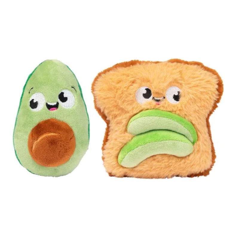FuzzYard Avocado & Toast 2pk - Dog Toy