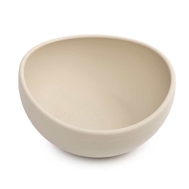 Fuzzyard Life Silicone Dog Bowl Sandstone