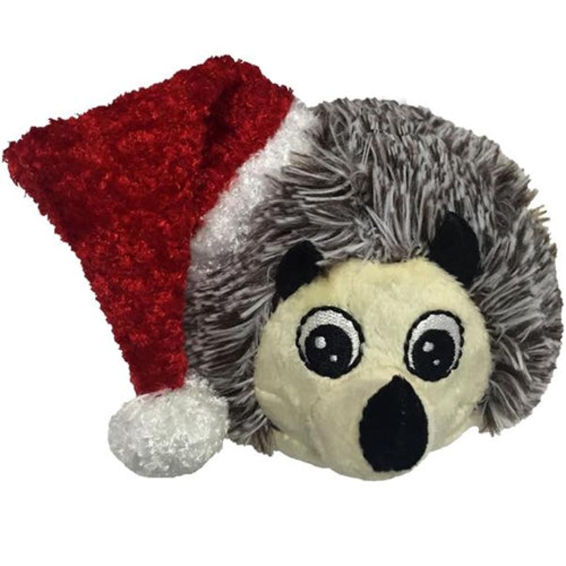 4" Christmas EZ Squeaky Hedgehog Ball