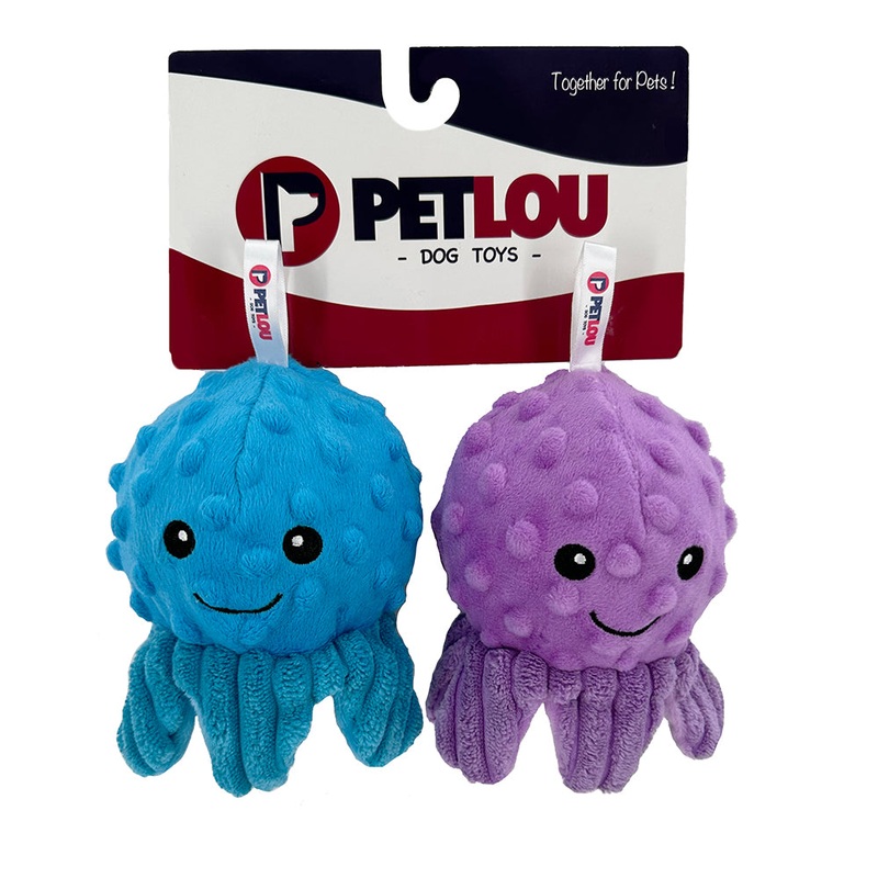 4" EZ Squeaky Ball Twin Pack - Octopi