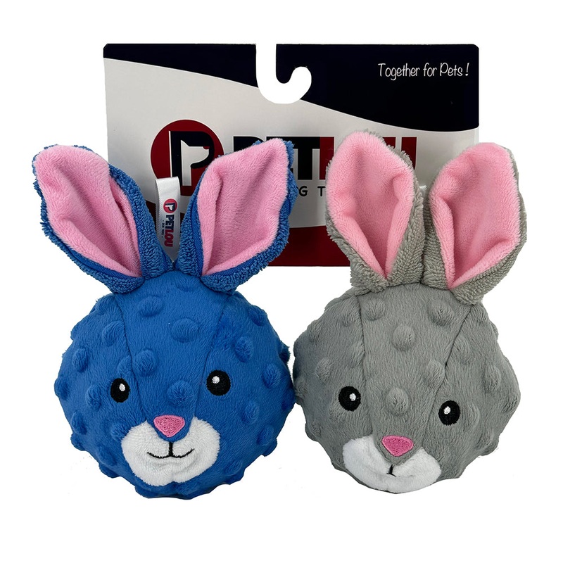 4" EZ Squeaky Ball Twin Pack - Rabbits