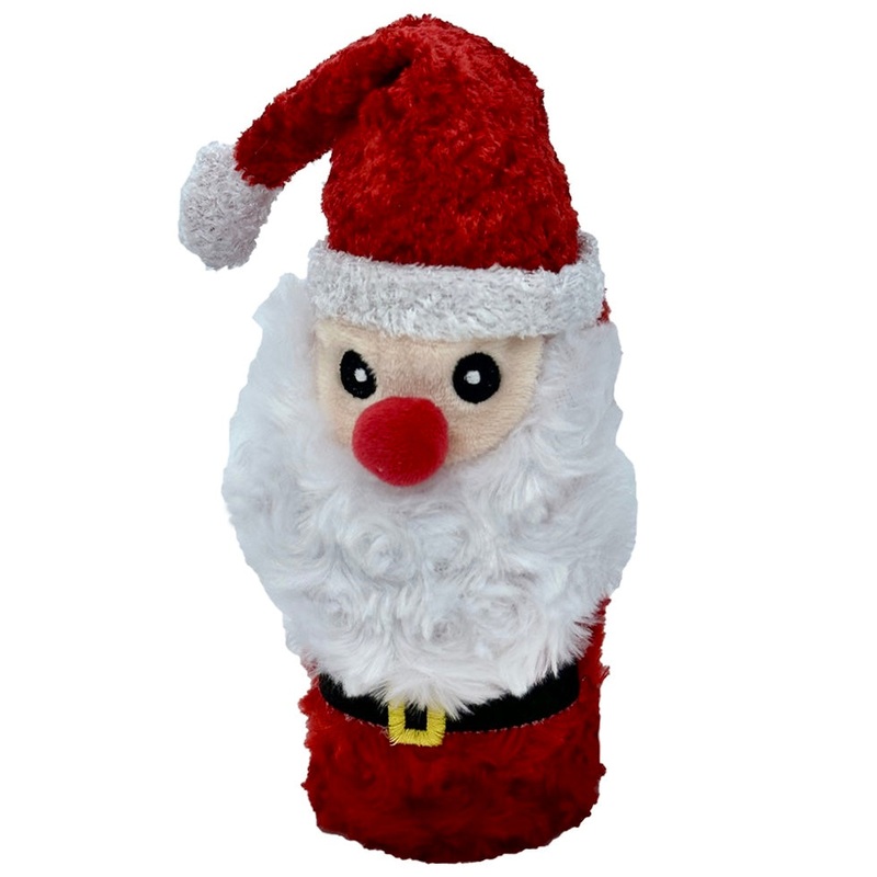 8" Christmas Squeaky Santa Bottle