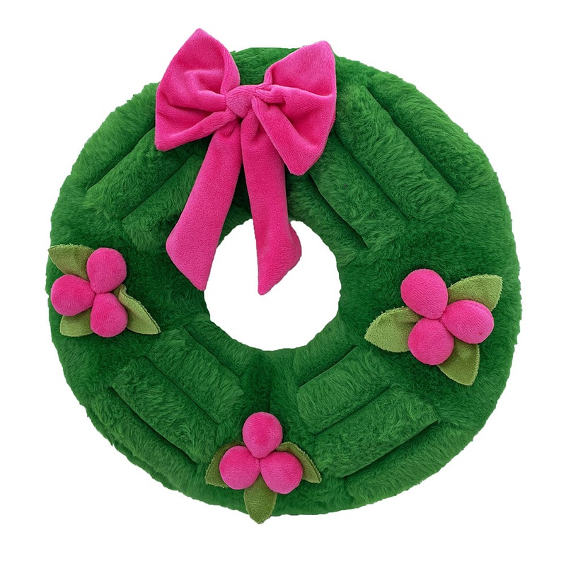 15" Christmas Wreath - Pink