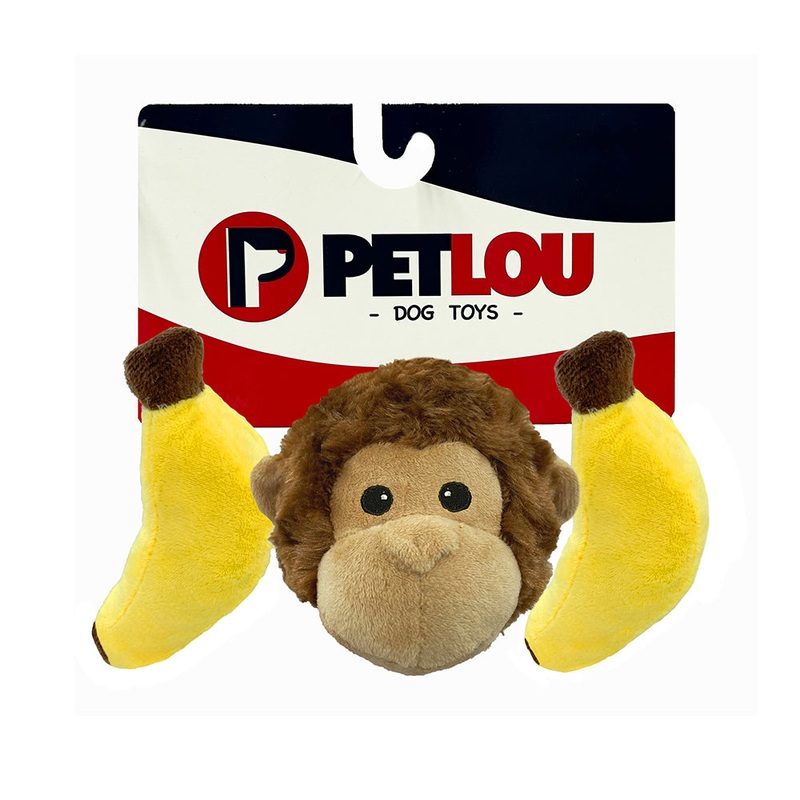 4" EZ Squeaky Ball Triple Pack - Monkey & Banana