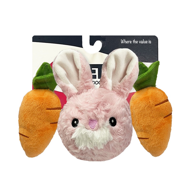 4" EZ Squeaky Ball Triple Pack - Rabbit & Carrot