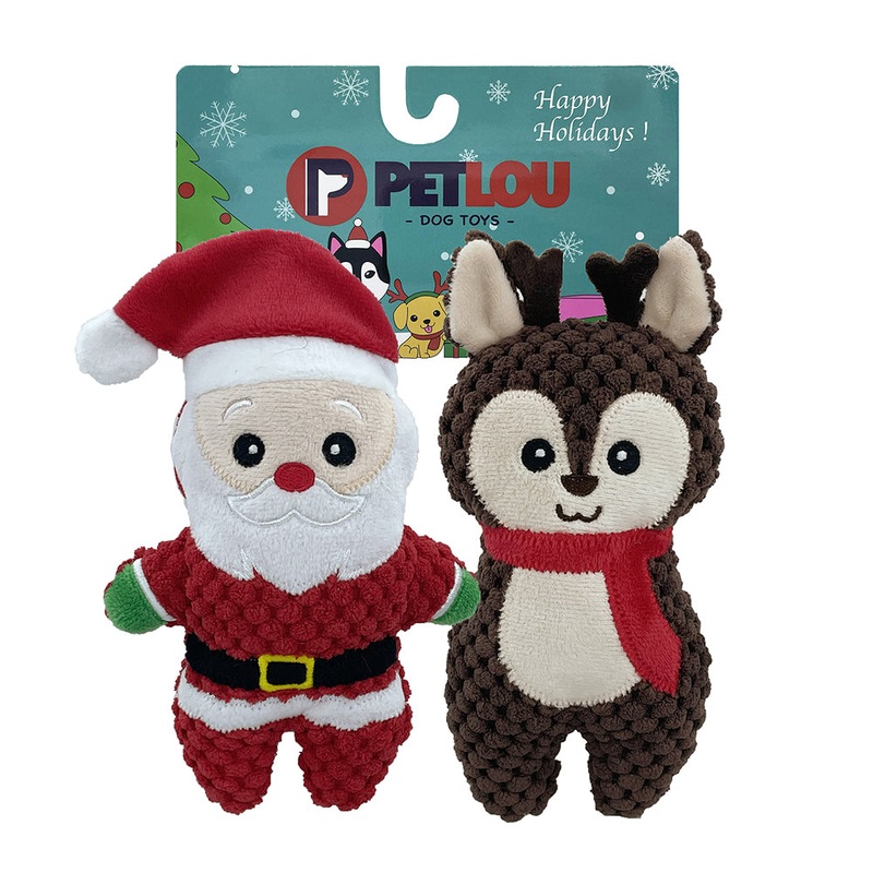 6" Christmas Twin Pack - Santa & Reindeer