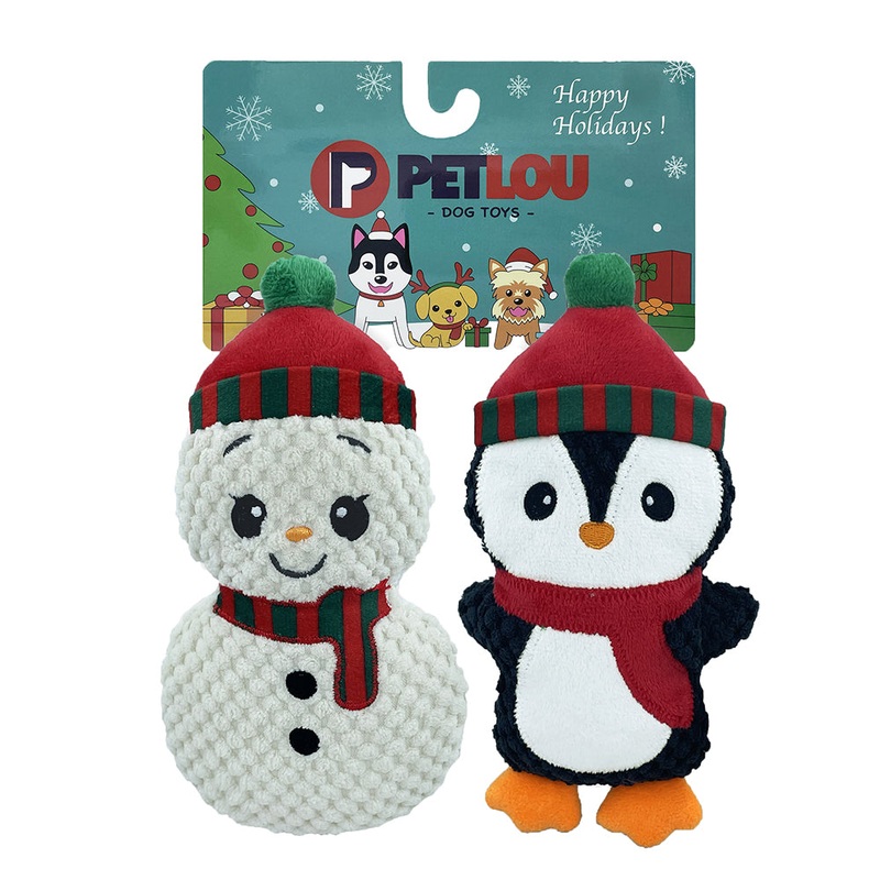 6" Christmas Twin Pack - Snowman & Penguin