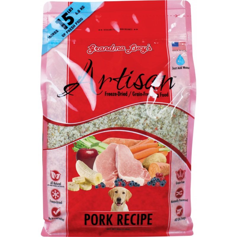 Grandma Lucy's Artisan Grain Free Pork Freeze Dried Dog Food