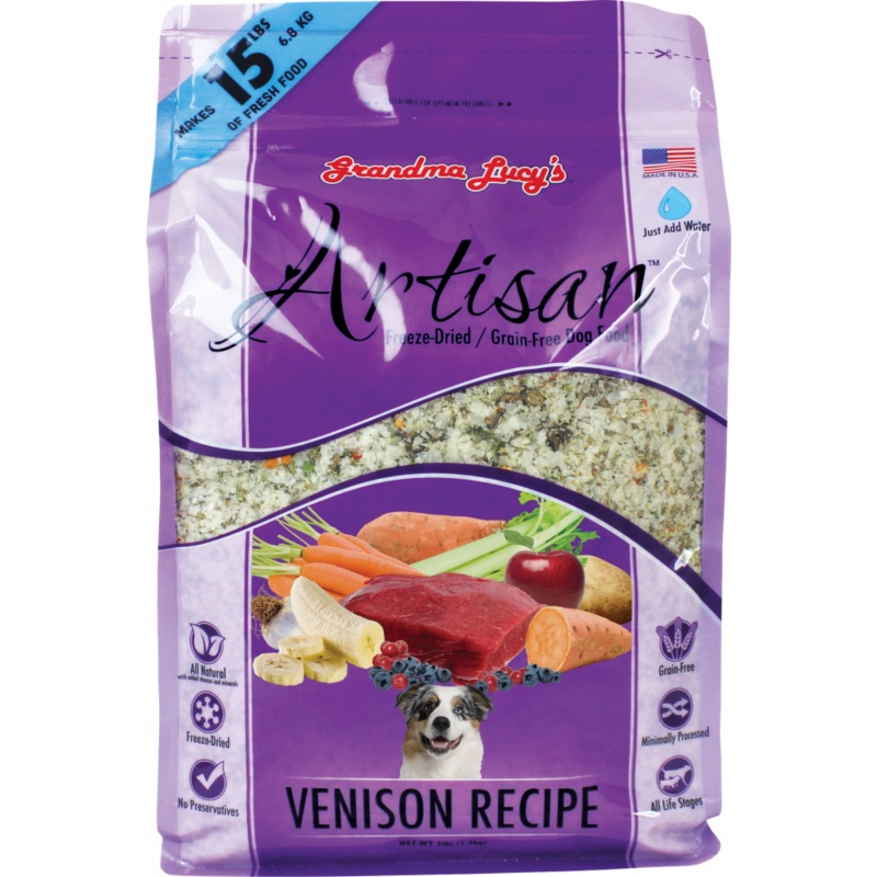 Grandma Lucy's Artisan Grain Free Venison Freeze Dried Dog Food