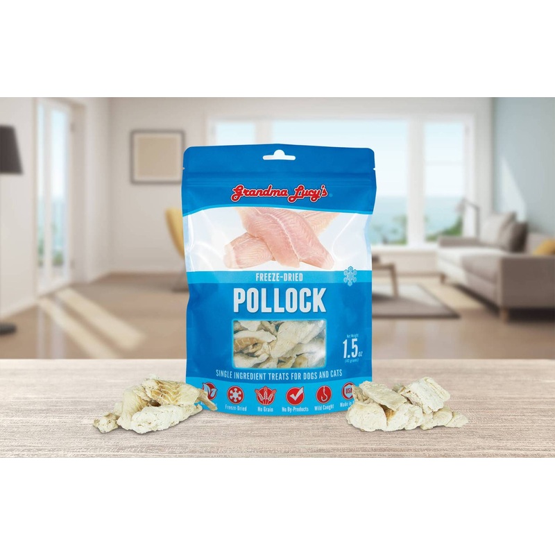 Grandma Lucy's Free-Dried Pollock Treats for Dogs and Cats