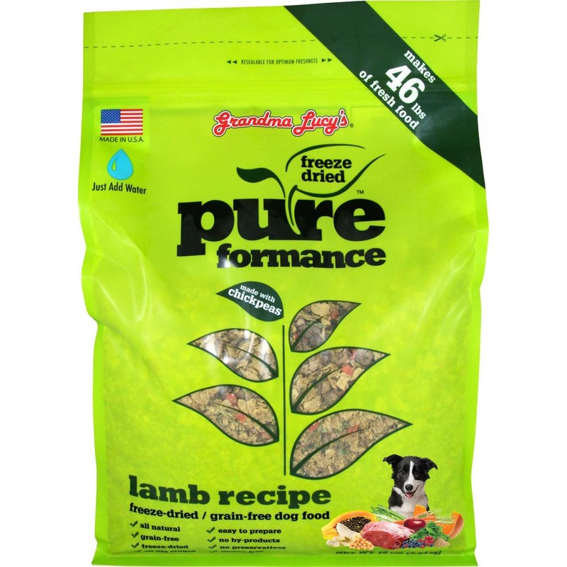 Grandma Lucy's Pureformance Lamb and Chickpea Freeze Dried Grain Free Dog Food