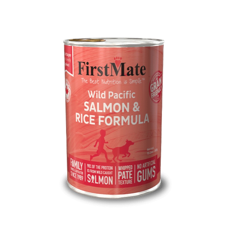FirstMate Pet Foods Limited Ingredient Wild Pacific Salmon & Rice Formula Canned Dog Food (12.2 oz)