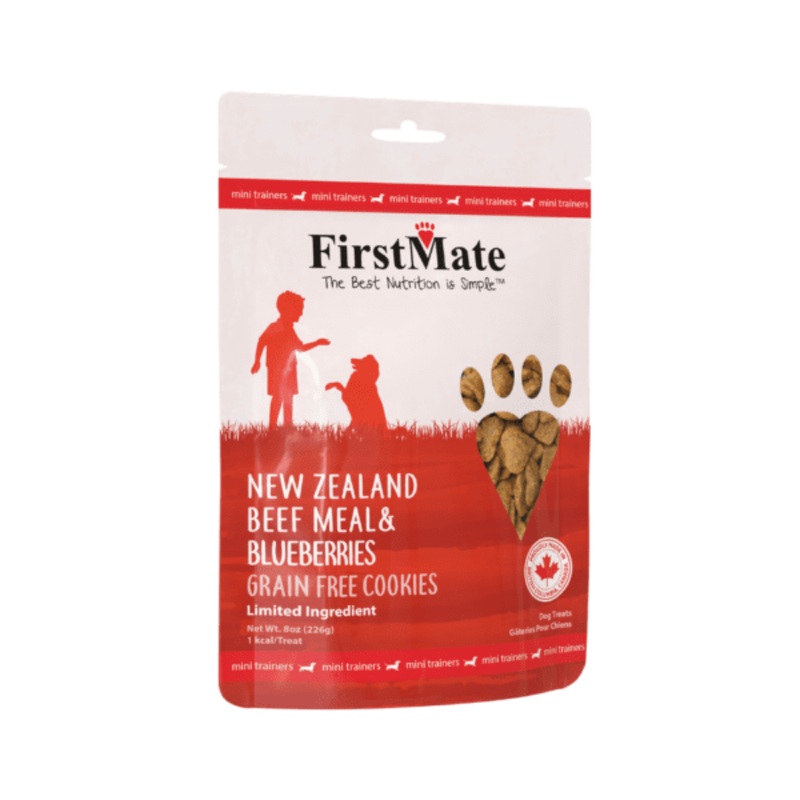 FirstMate Pet Foods Mini Trainers Beef with Blueberry Treats for Dogs